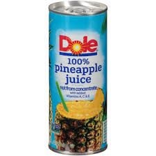 DOLE PINEAPPLE JUICE 8OZ