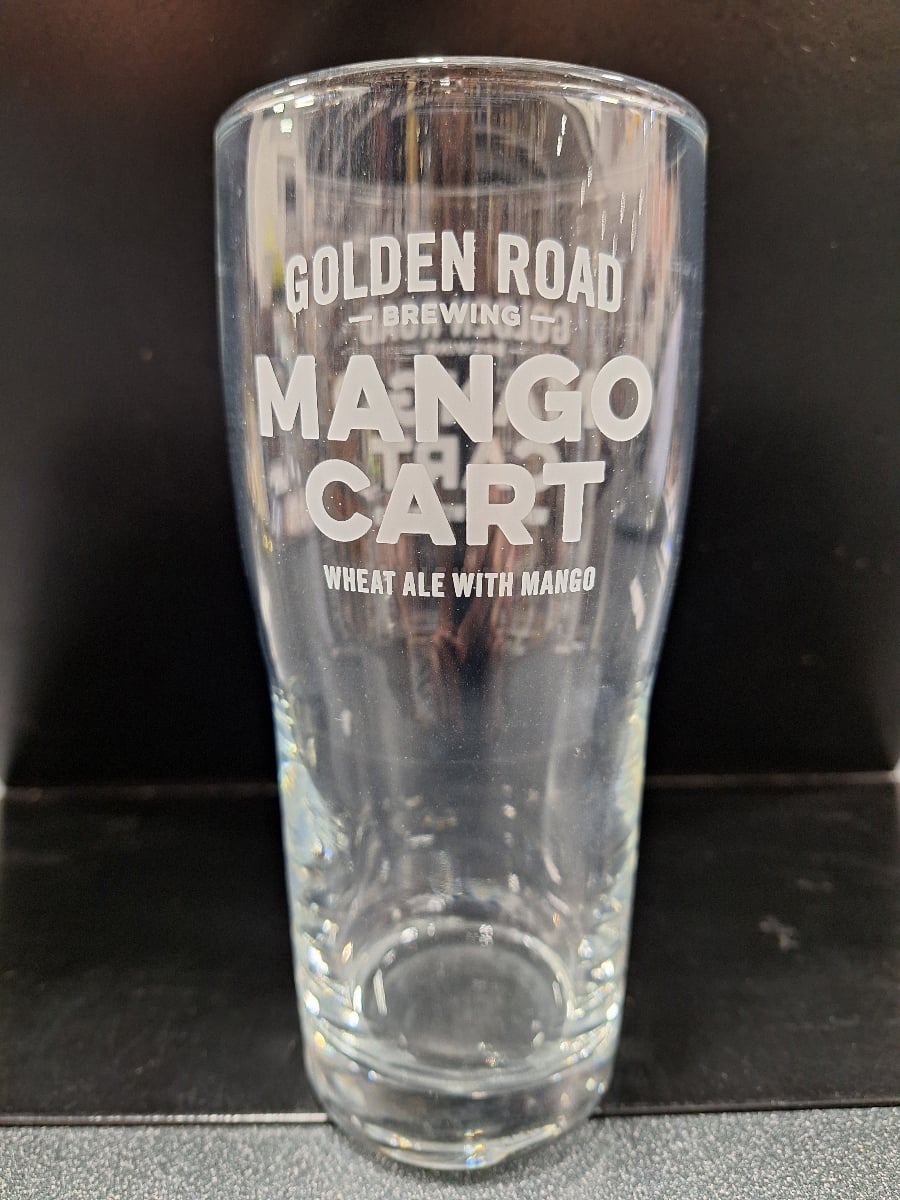 Beer Glass Golden Road Mango Cart Pint