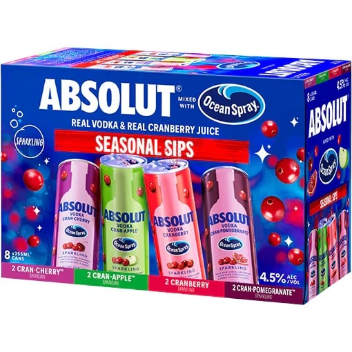 Absolut Ocean Spray Seasonal Sips 8CN