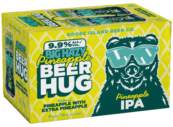 Goose Island Big Hazy Pineapple Beer Hug 6CN