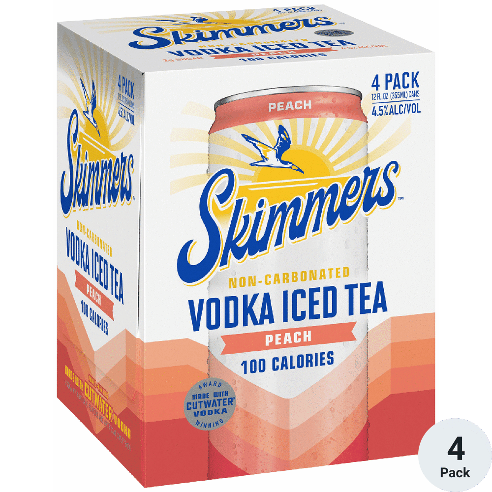 Skimmers Vodka Iced Tea Peach 4CN