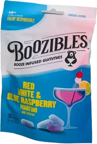 Boozibles Blue Raspberry Gummies Pouch