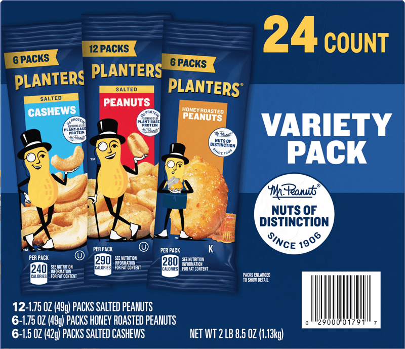 Planter's Assorted Nut Tubes