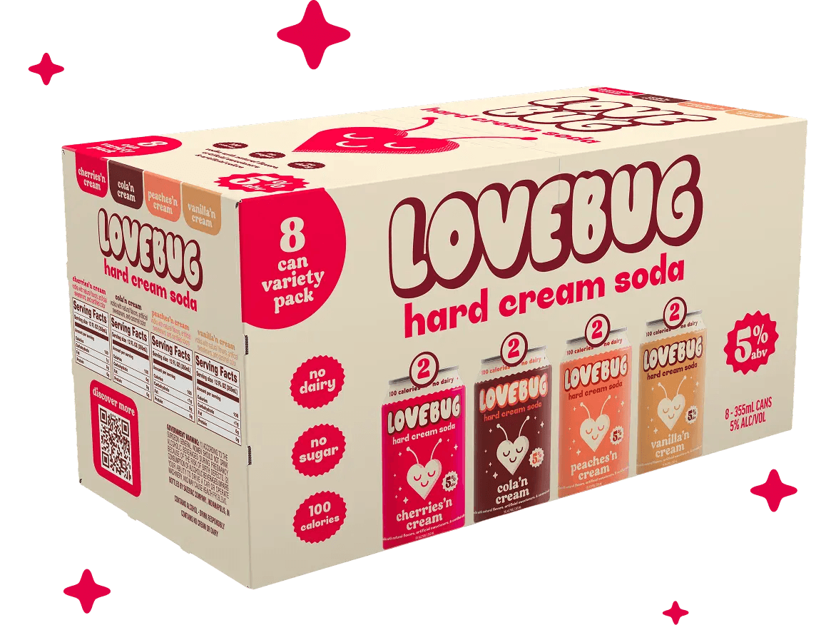 Lovebug Hard Cream Soda Variety 8CN
